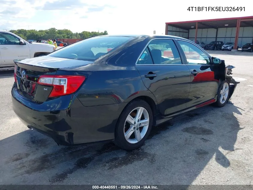 2014 Toyota Camry Se VIN: 4T1BF1FK5EU326491 Lot: 40440551