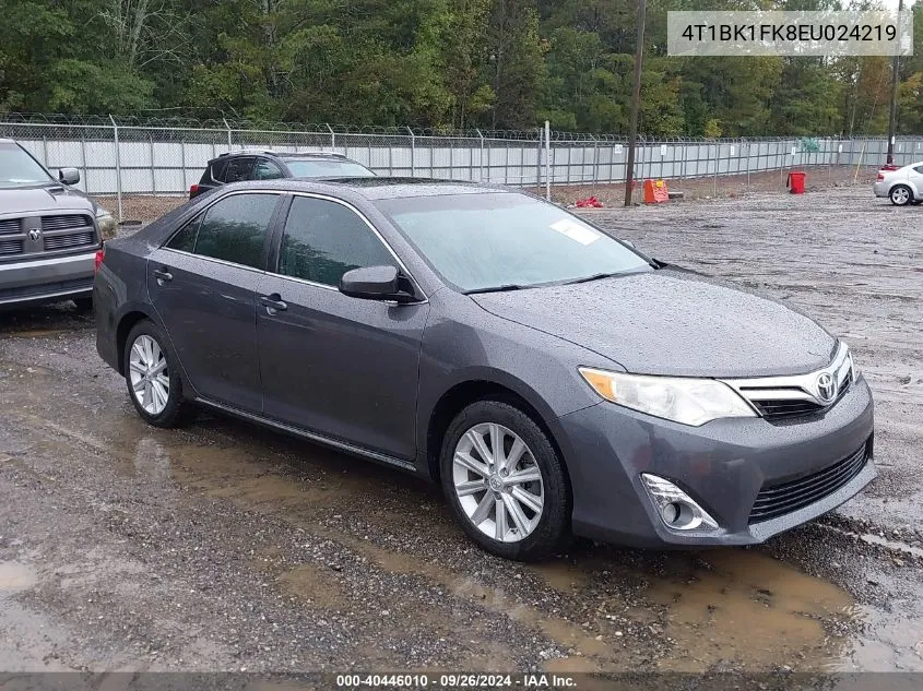 2014 Toyota Camry Se/Xle VIN: 4T1BK1FK8EU024219 Lot: 40446010