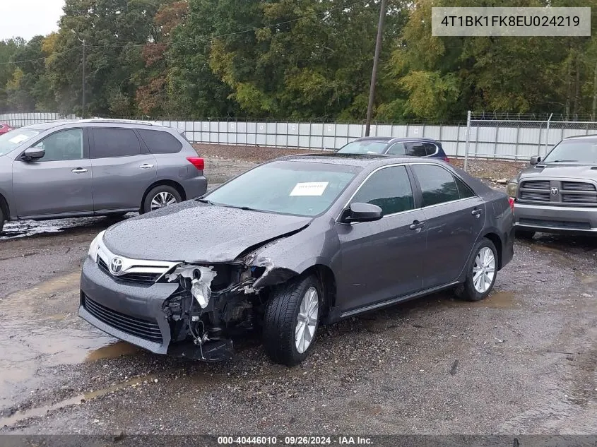 2014 Toyota Camry Se/Xle VIN: 4T1BK1FK8EU024219 Lot: 40446010