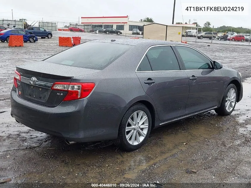 2014 Toyota Camry Se/Xle VIN: 4T1BK1FK8EU024219 Lot: 40446010