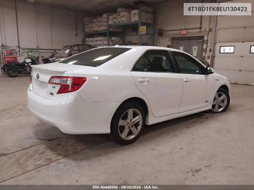 2014 Toyota Camry Hybrid Se Limited Edition VIN: 4T1BD1FK8EU130423 Lot: 40448086