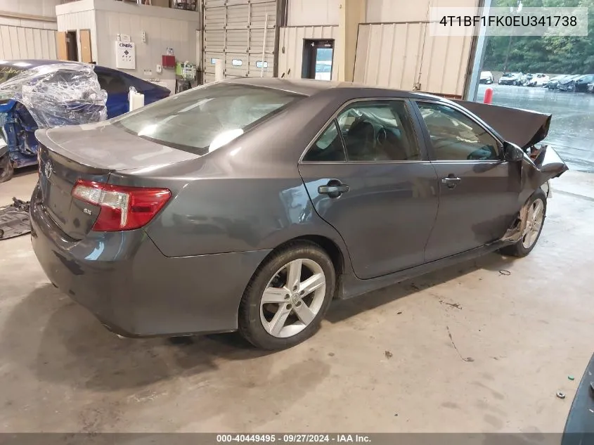 2014 Toyota Camry Se VIN: 4T1BF1FK0EU341738 Lot: 40449495