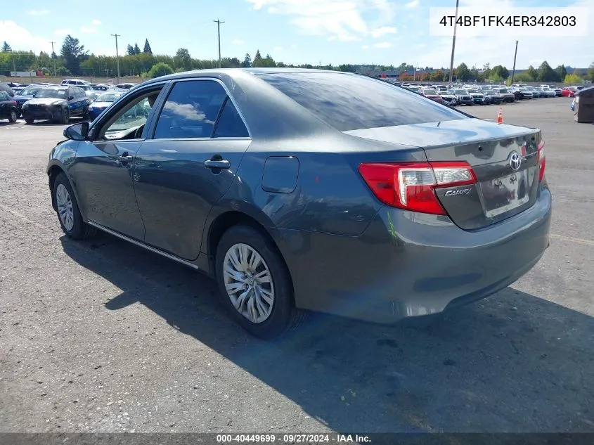 4T4BF1FK4ER342803 2014 Toyota Camry Le