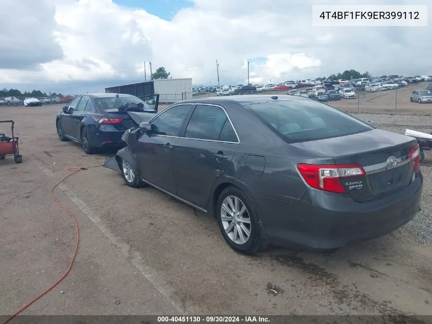 2014 Toyota Camry Xle VIN: 4T4BF1FK9ER399112 Lot: 40451130