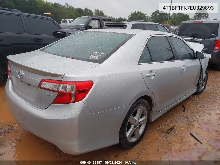 2014 Toyota Camry Se VIN: 4T1BF1FK7EU329893 Lot: 40452197