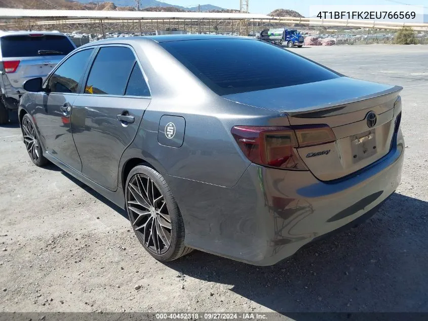 2014 Toyota Camry Se VIN: 4T1BF1FK2EU766569 Lot: 40452318