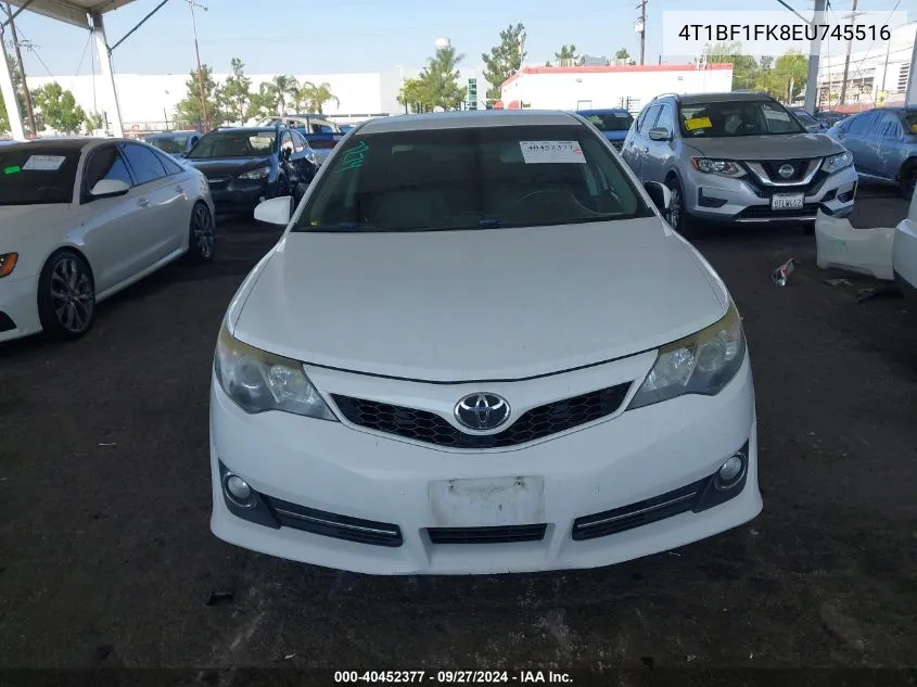 2014 Toyota Camry Se VIN: 4T1BF1FK8EU745516 Lot: 40452377