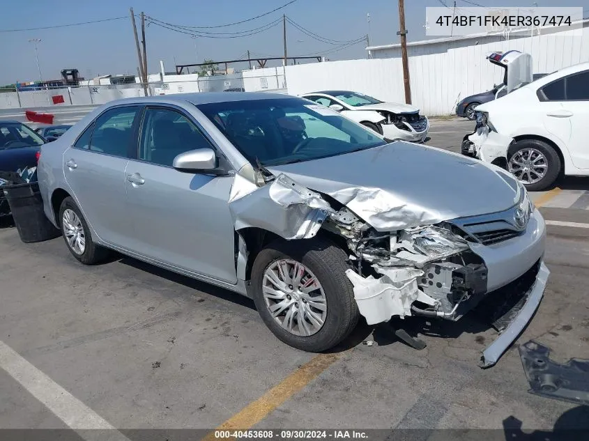 2014 Toyota Camry Le VIN: 4T4BF1FK4ER367474 Lot: 40453608