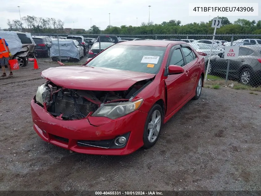 4T1BF1FK0EU743906 2014 Toyota Camry Se