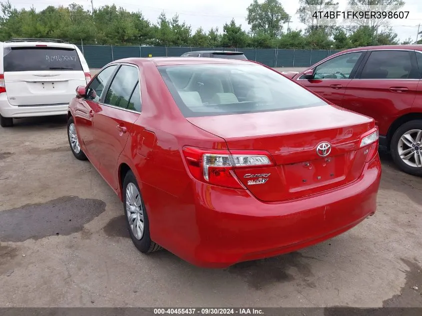 4T4BF1FK9ER398607 2014 Toyota Camry Le