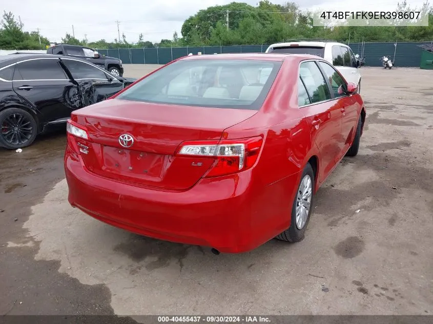 4T4BF1FK9ER398607 2014 Toyota Camry Le