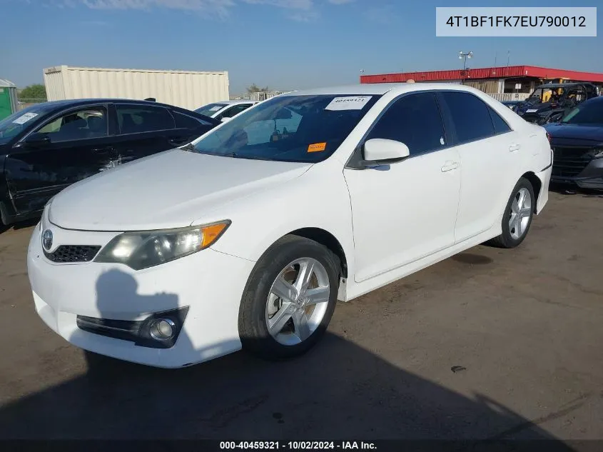 2014 Toyota Camry Se VIN: 4T1BF1FK7EU790012 Lot: 40459321