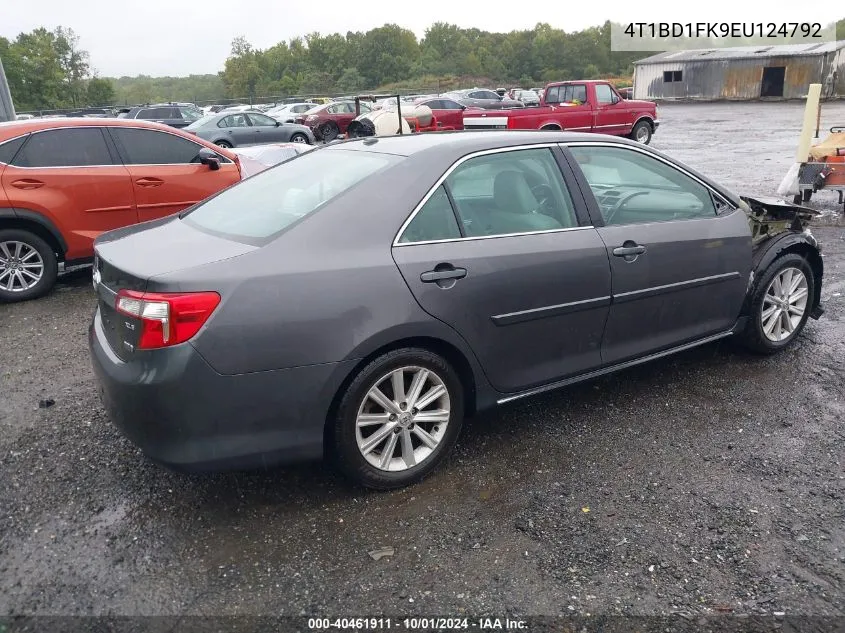 2014 Toyota Camry Hybrid Xle VIN: 4T1BD1FK9EU124792 Lot: 40461911