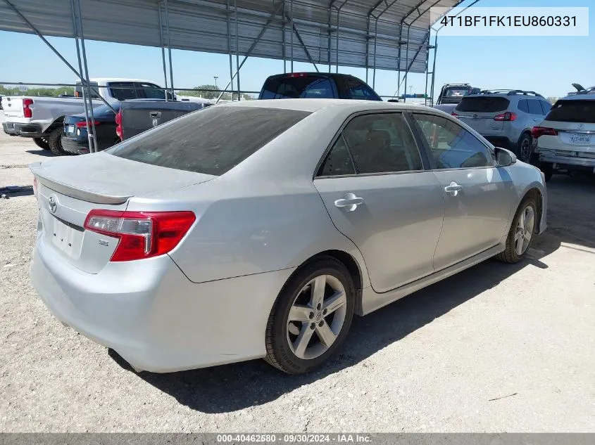 2014 Toyota Camry L/Se/Le/Xle VIN: 4T1BF1FK1EU860331 Lot: 40462580