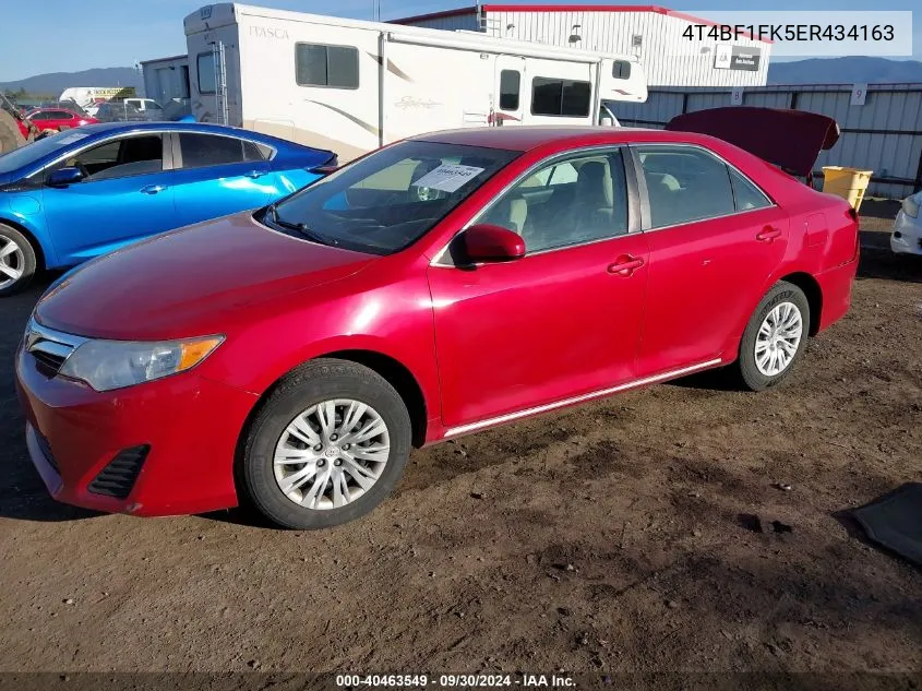 2014 Toyota Camry Le VIN: 4T4BF1FK5ER434163 Lot: 40463549