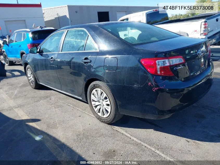 2014 Toyota Camry Le VIN: 4T4BF1FK5ER373008 Lot: 40463682