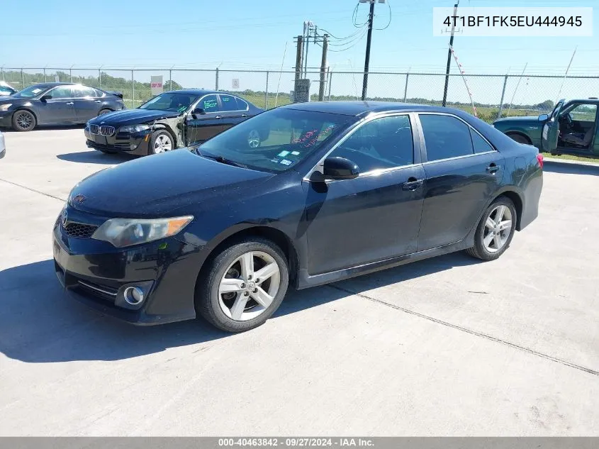 2014 Toyota Camry Se VIN: 4T1BF1FK5EU444945 Lot: 40463842