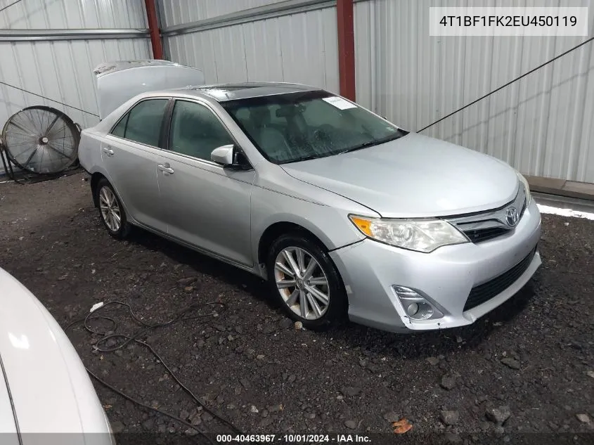 2014 Toyota Camry Xle VIN: 4T1BF1FK2EU450119 Lot: 40463967