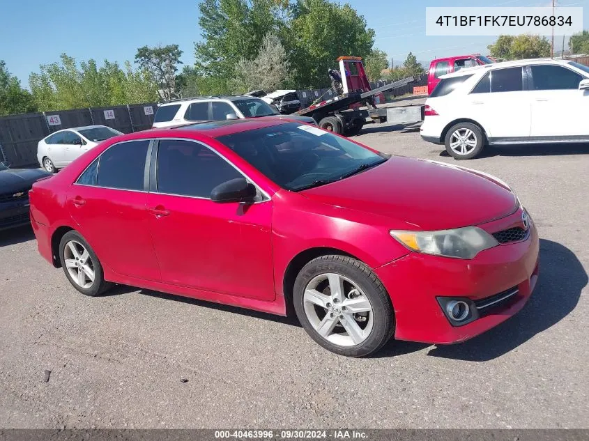 2014 Toyota Camry L/Se/Le/Xle VIN: 4T1BF1FK7EU786834 Lot: 40463996