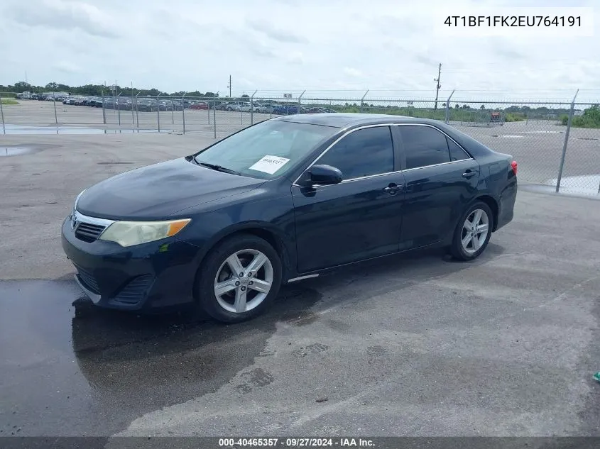 2014 Toyota Camry L VIN: 4T1BF1FK2EU764191 Lot: 40465357