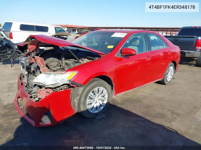 4T4BF1FK4ER348178 2014 Toyota Camry Le