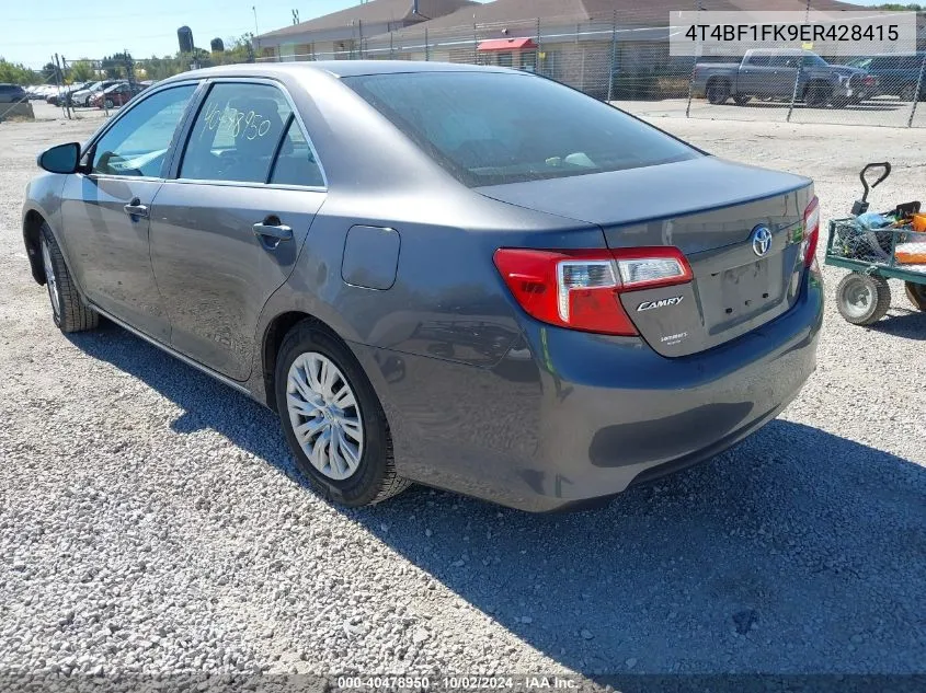 4T4BF1FK9ER428415 2014 Toyota Camry Le