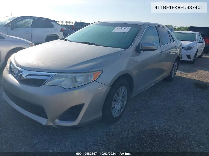 2014 Toyota Camry L/Se/Le/Xle VIN: 4T1BF1FK8EU387401 Lot: 40482567