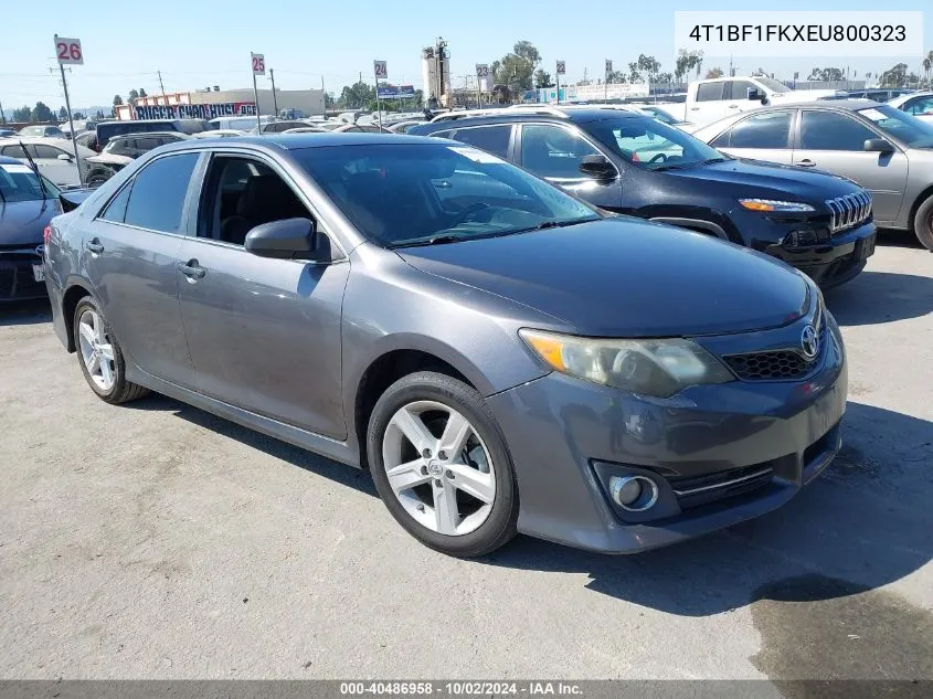 2014 Toyota Camry Se VIN: 4T1BF1FKXEU800323 Lot: 40486958