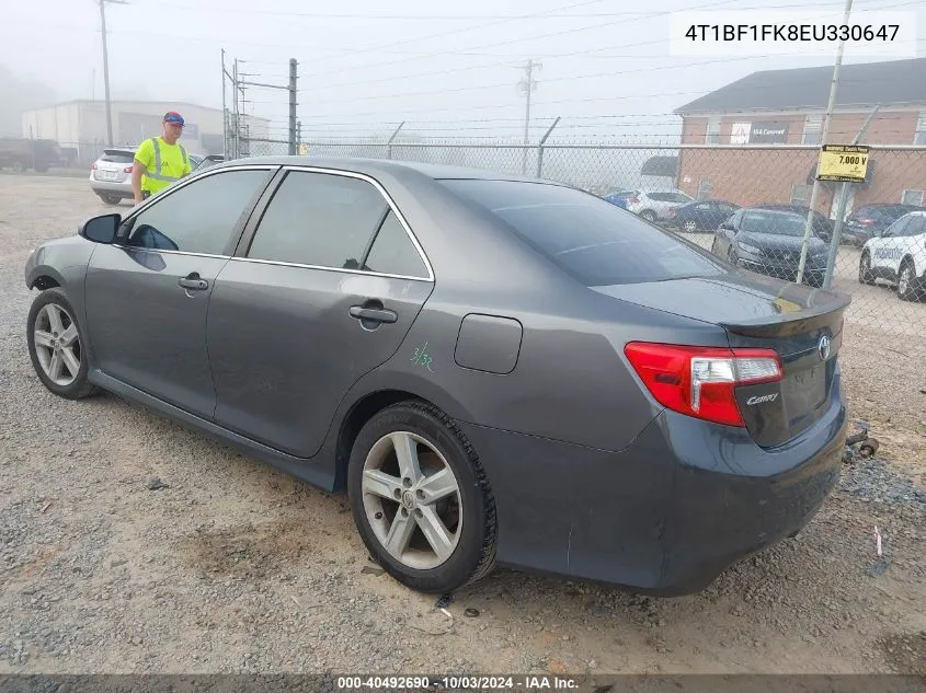 2014 Toyota Camry Se VIN: 4T1BF1FK8EU330647 Lot: 40492690