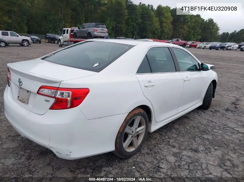 2014 Toyota Camry Se VIN: 4T1BF1FK4EU320908 Lot: 40497204