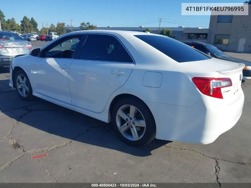 2014 Toyota Camry Se VIN: 4T1BF1FK4EU796995 Lot: 40500423