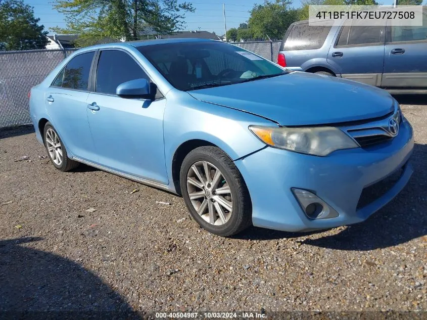 2014 Toyota Camry Xle VIN: 4T1BF1FK7EU727508 Lot: 40504987