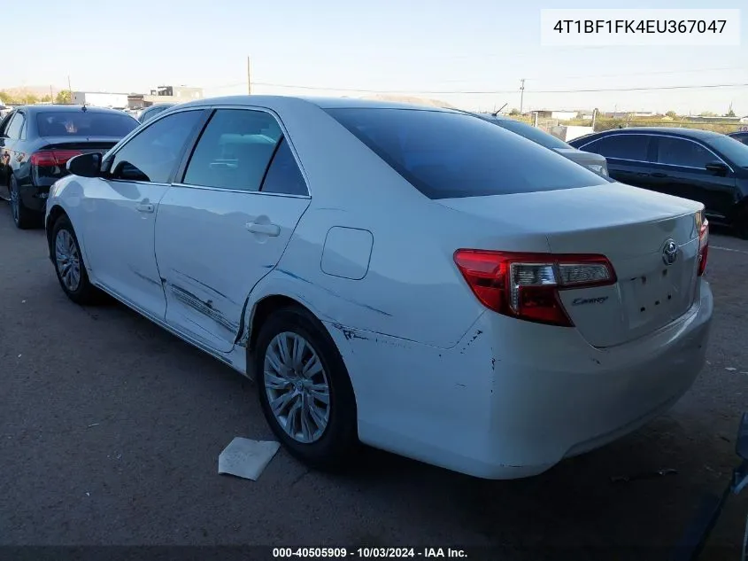 2014 Toyota Camry Le VIN: 4T1BF1FK4EU367047 Lot: 40505909