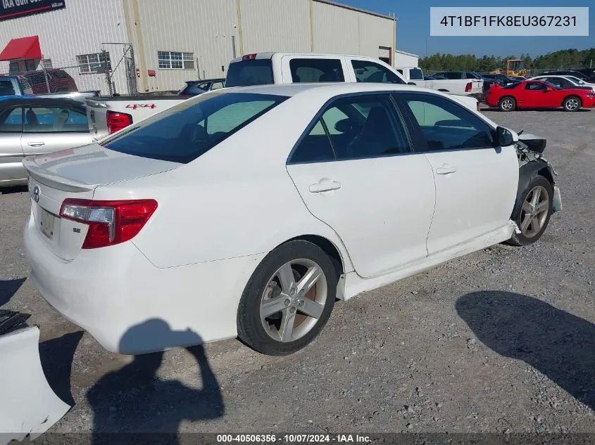 2014 Toyota Camry L/Se/Le/Xle VIN: 4T1BF1FK8EU367231 Lot: 40506356