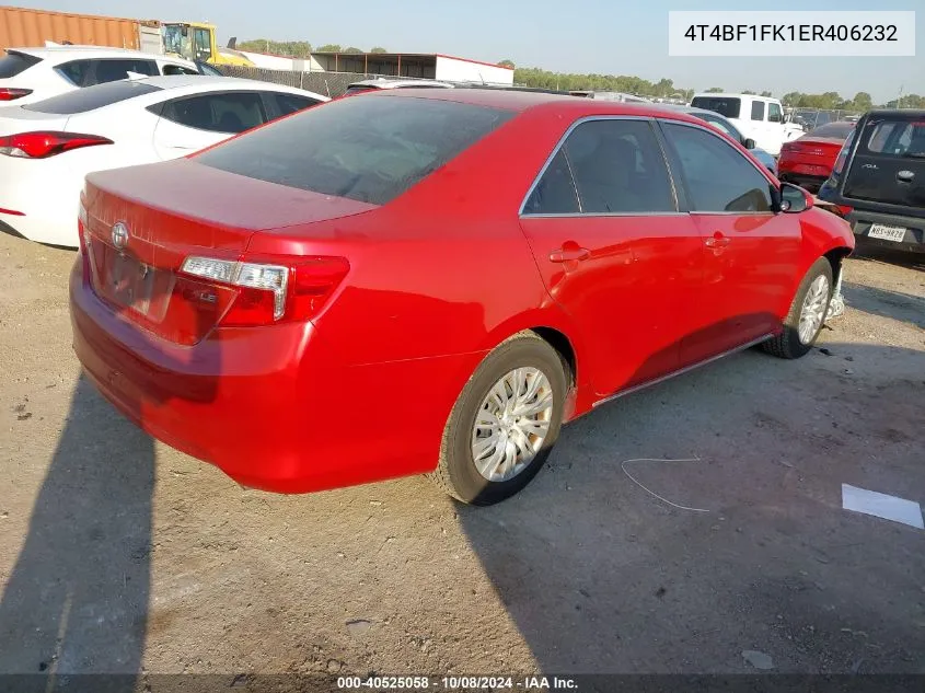 4T4BF1FK1ER406232 2014 Toyota Camry Le