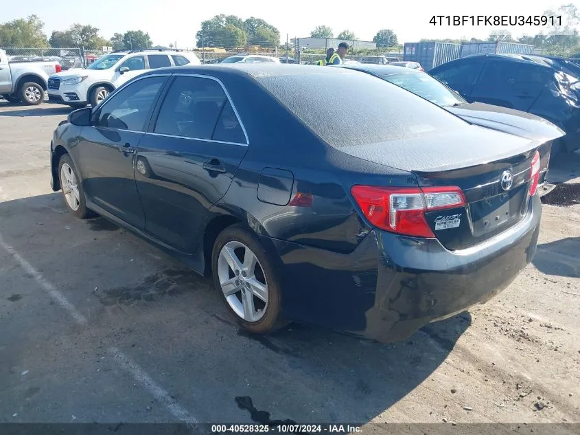 2014 Toyota Camry Se VIN: 4T1BF1FK8EU345911 Lot: 40528325