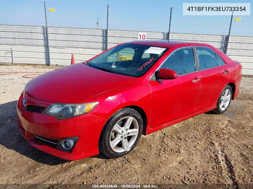 2014 Toyota Camry Se VIN: 4T1BF1FK3EU733354 Lot: 40539649