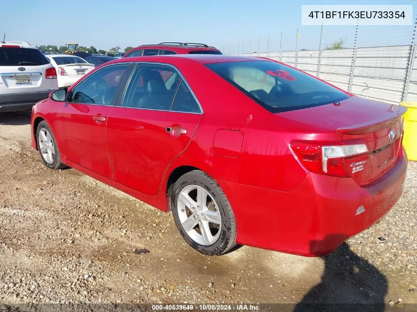 2014 Toyota Camry Se VIN: 4T1BF1FK3EU733354 Lot: 40539649