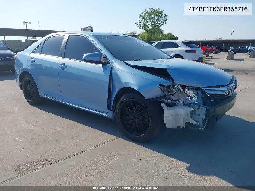 2014 Toyota Camry Le VIN: 4T4BF1FK3ER365716 Lot: 40577277