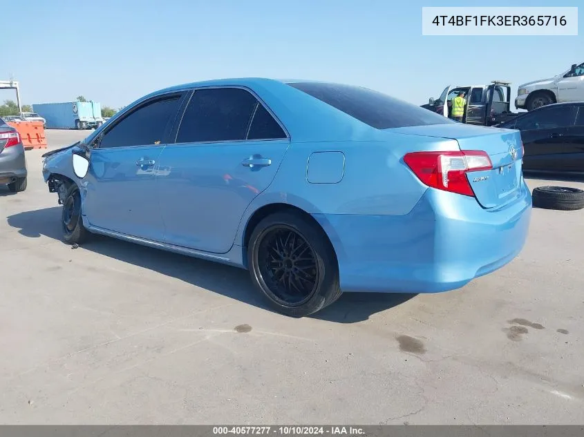 4T4BF1FK3ER365716 2014 Toyota Camry Le