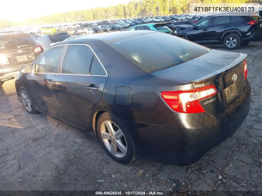 2014 Toyota Camry Se VIN: 4T1BF1FK3EU408123 Lot: 40626035