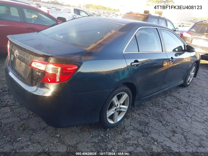 2014 Toyota Camry Se VIN: 4T1BF1FK3EU408123 Lot: 40626035