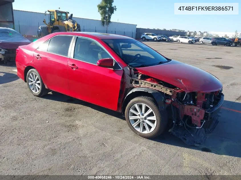 2014 Toyota Camry Xle VIN: 4T4BF1FK9ER386571 Lot: 40658246