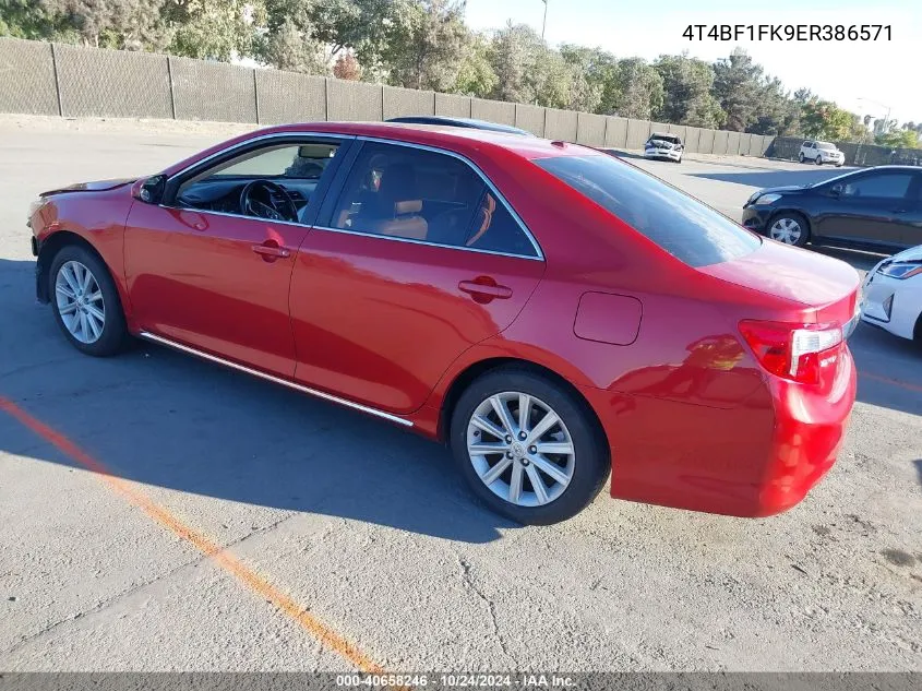 2014 Toyota Camry Xle VIN: 4T4BF1FK9ER386571 Lot: 40658246