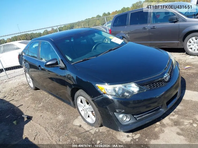 4T1BF1FK0EU431651 2014 Toyota Camry Se