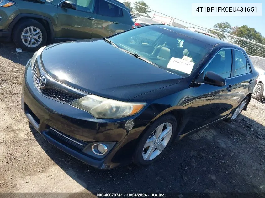 4T1BF1FK0EU431651 2014 Toyota Camry Se