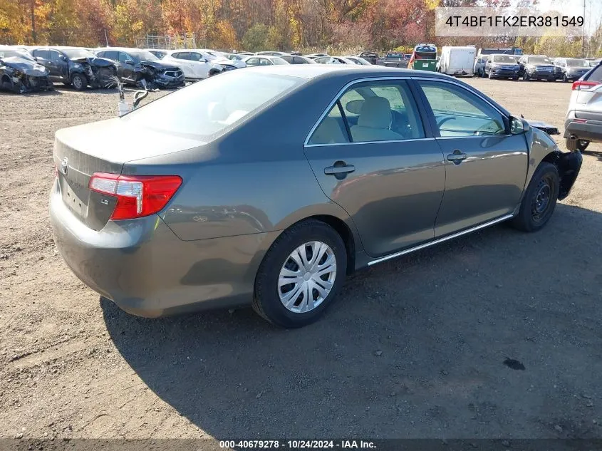 4T4BF1FK2ER381549 2014 Toyota Camry Le