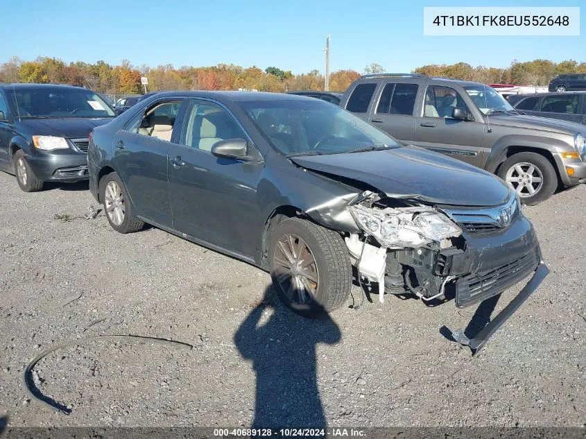 2014 Toyota Camry Xle V6 VIN: 4T1BK1FK8EU552648 Lot: 40689128