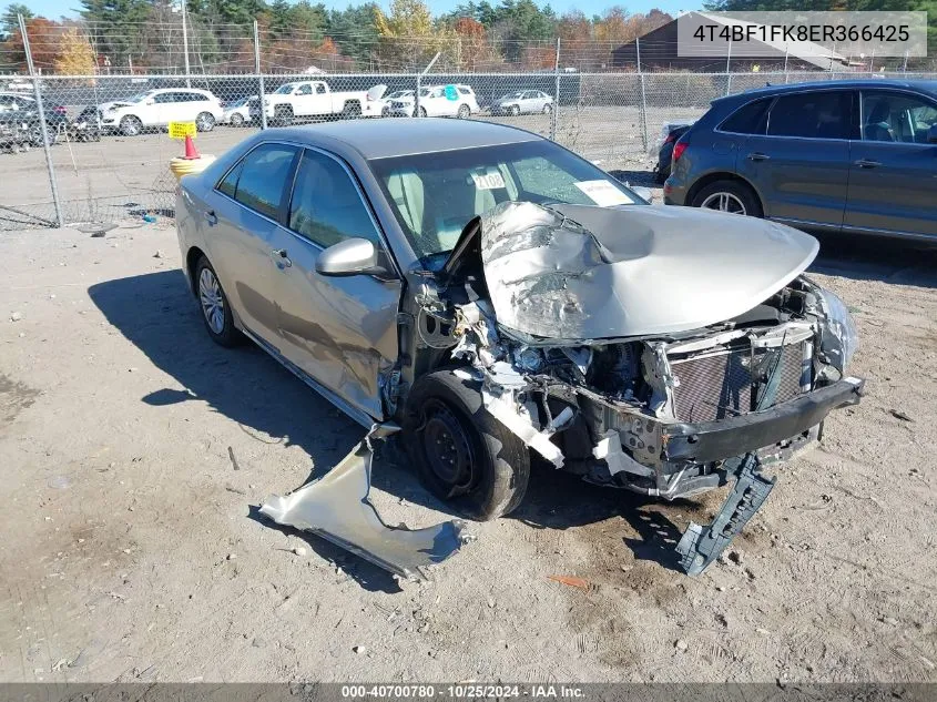 2014 Toyota Camry Le VIN: 4T4BF1FK8ER366425 Lot: 40700780