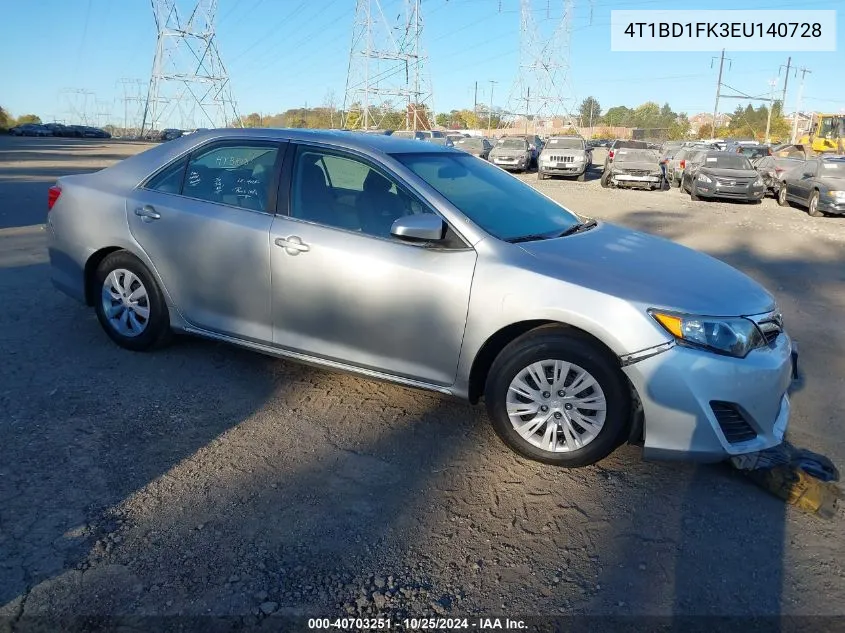 2014 Toyota Camry Hybrid Le VIN: 4T1BD1FK3EU140728 Lot: 40703251